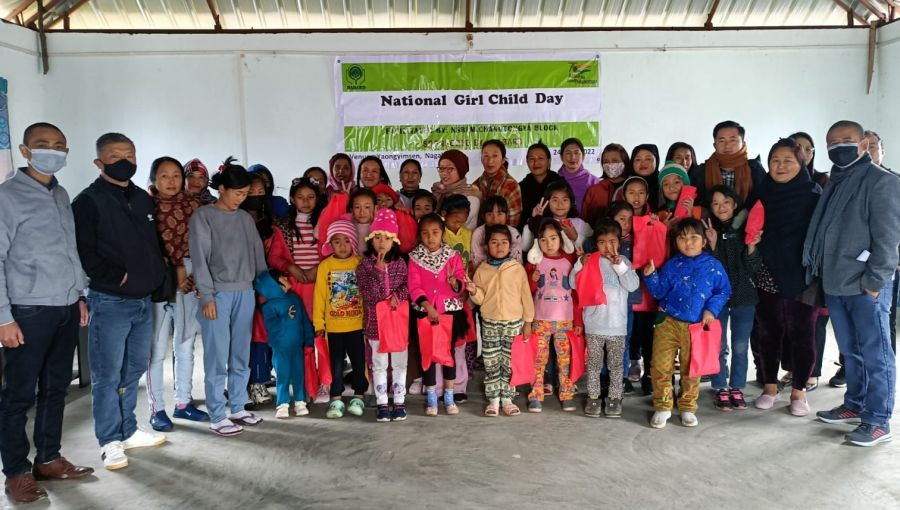 Attendees of the National Girl Child Day celebration at Yaongyimsen village on January 24.